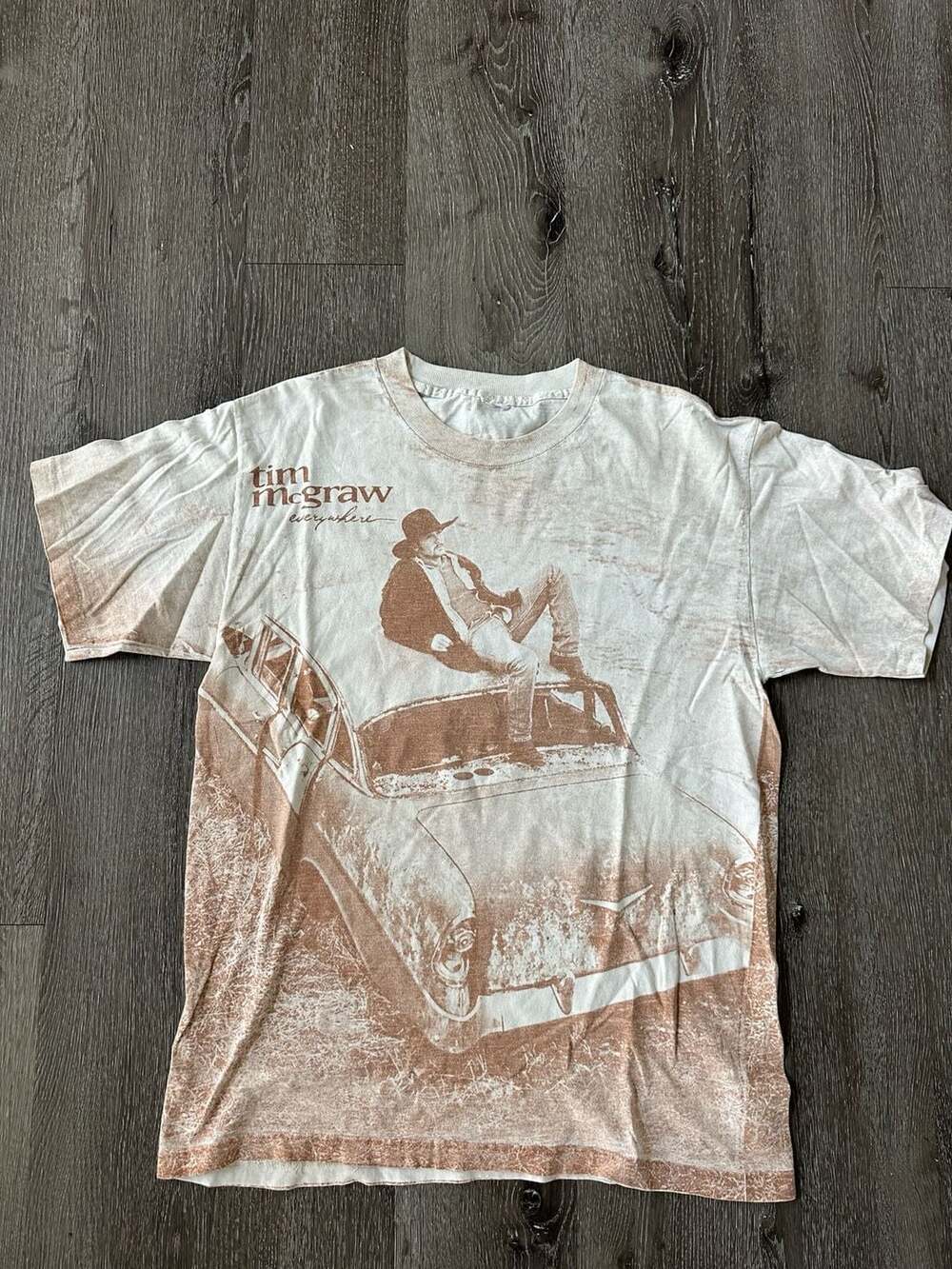 Vintage 1997 Tim McGraw Everywhere Promotional Graphic T-Shirt AOP